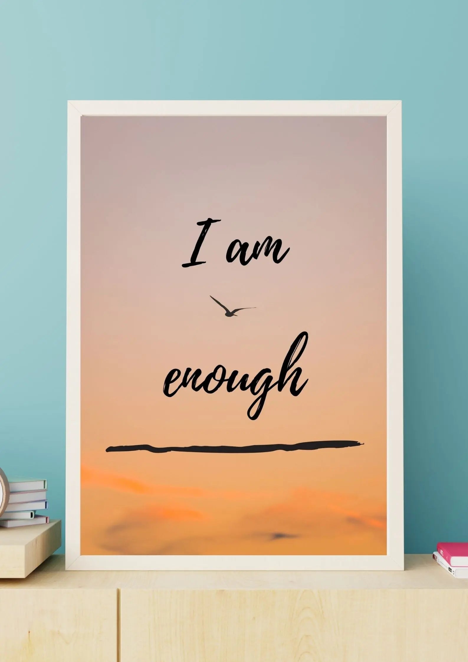 Selbstwertsteigerung | I am Enough Poster | Digital Download Head of Skills